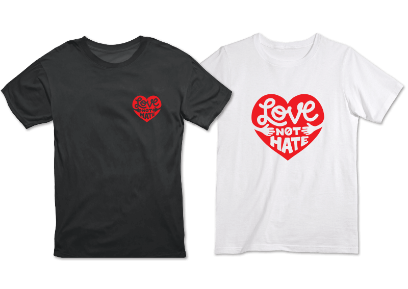 Love Not Hate apparel